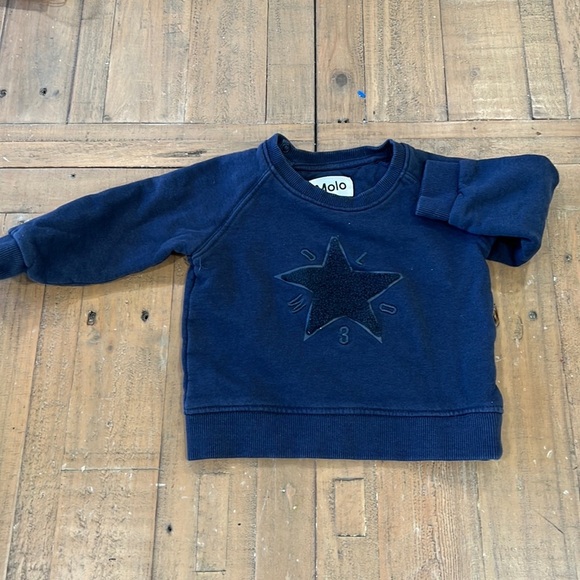 Molo dines navy logo sweatshirt - Picture 1 of 5